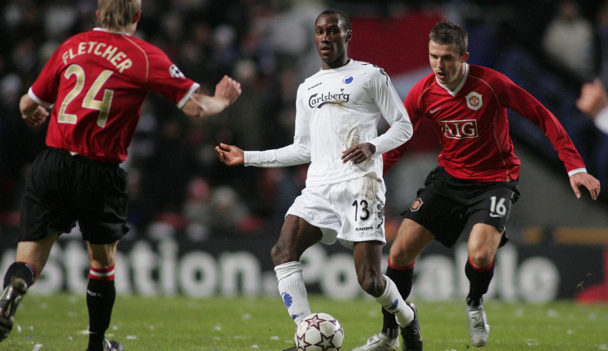 FC Copenhagen menjadi klub Denmark kedua yang dihadapi Manchester United di pentas Eropa. Sebelum bertemu pada fase Grup A Liga Champions musim 2023/2024, MU sudah terlebih dahulu bertemu dengan FC Copenhagen pada musim 2006/2007 pada fase Grup F. Bertemu dua kali, MU mencatat hasil sekali menang dan sekali kalah. Saat menjadi tuan rumah pada matchday ke-3 (17/10/2006) MU menang dengan skor 3-0, sementara saat bertandang ke markas FC Copenhagen pada matchday ke-4 (1/11/2006) Michael Carrick dkk kalah dengan skor 0-1. (AFP/Scanpix Denmark/Jens Noergaard Larsen)