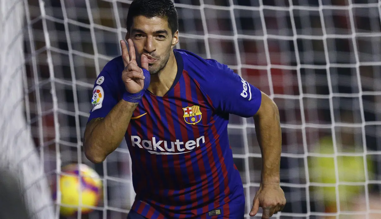 3. Luis Suarez (Barcelona) - 10 gol dan 4 assist (AFP/Benjamin Cremel)