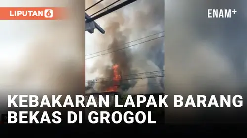 VIDEO: Sempat Diwarnai Ledakan, Kebakaran Bangunan Lapak Barang Bekas di Grogol Bikin Warga Panik