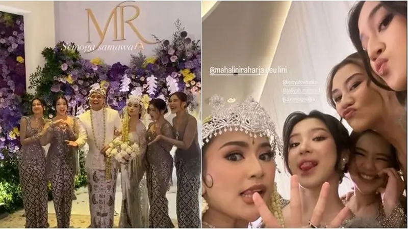 6 Potret Bridesmaid di Akad Nikah Mahalini dan Rizky Febian, Ada Aaliyah  Massaid - Hot Liputan6.com