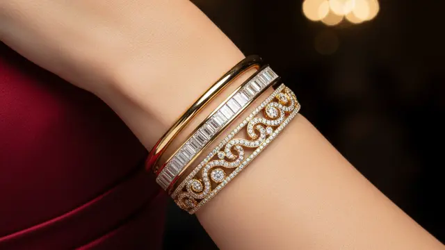 Model Gelang Emas Berlian Terbaru (Foto: Gemini AI)