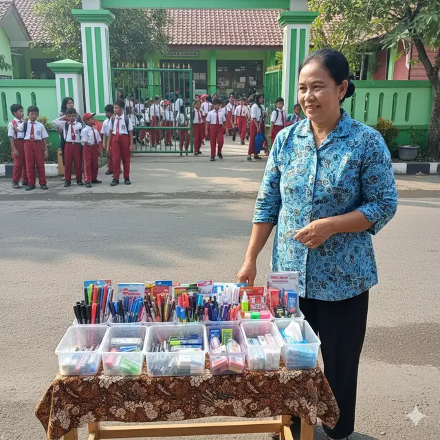 Ide Jualan untuk Ibu-Ibu saat Antar Jemput Anak Sekolah (Foto: Gemini AI)