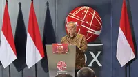Direktur Pengawasan Transaksi dan Kepatuhan BEI, Kristian S. Manullang, dalam SPPA Award 2025, di Main Hall BEI, Jakarta, Senin (13/4/2026). (Foto: Liputan6.com/Tira Santia)