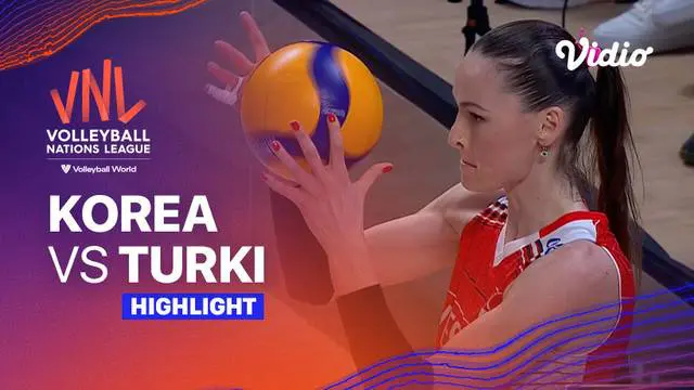 Berita Video, Highlights VNL Putri 2023 antara Korea Selatan Vs Turki pada Kamis (1//6/2023)