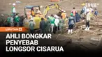 Tim ahli geologi melakukan investigasi awal untuk mengungkap penyebab longsor di Desa Pasirlangu, Kecamatan Cisarua, Kabupaten Bandung Barat, Jawa Barat.