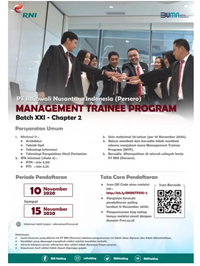 Info Lengkap Management Trainee Program Batch XXI, PT Rajawali Indonesia Nusantara