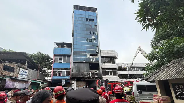 Kebakaran Gedung PT Terra Drone di Cempaka Baru, Cempaka Putih, Jakarta Putih.