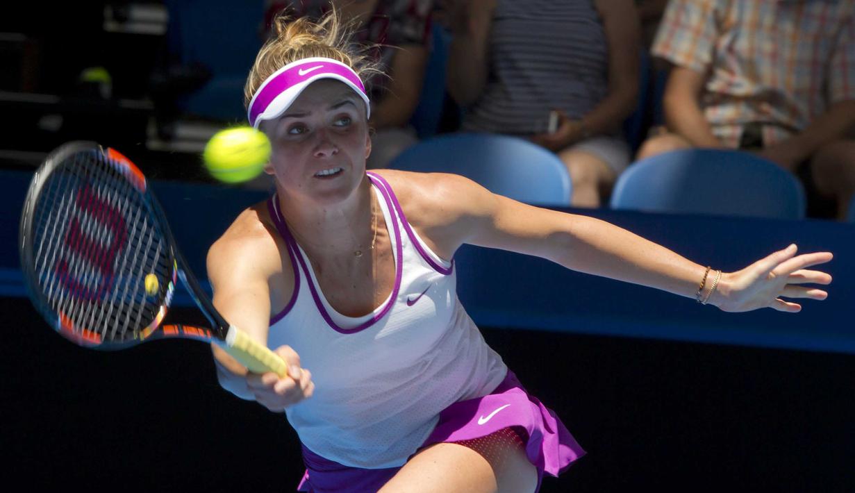 Elina Svitolina asal Ukraina saat berlaga di Piala Hopman, Perth, (7/1/2016). (AFP Photo/Tony Ashby) 