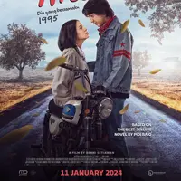 Salah satu film Indonesia yang siap tayang pada 2024, yakni Ancika: Dia Yang Bersamaku 1995. Sekuel Dilan ini dibintangi Arban Yasiz dan Zee JKT48. (Foto: Dok. MD Pictures)