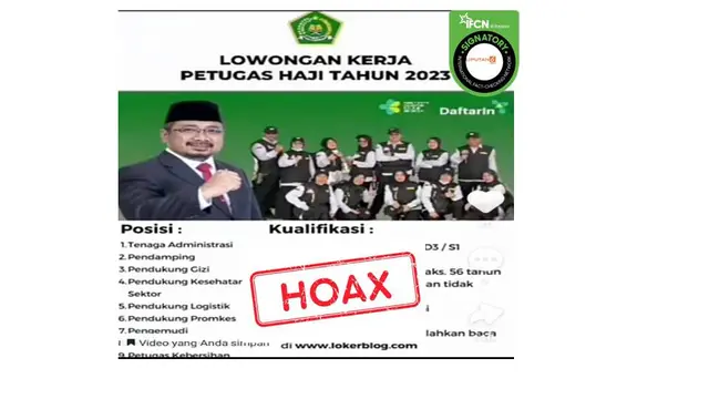 Cek Fakta lowongan petugas haji