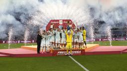 Inter Milan menahbiskan diri sebagai juara Coppa Italia 2022/2023. (AP Photo/Andrew Medichini)