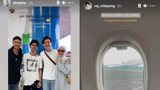 Balik ke Jakarta, Ini 6 Momen Perpisahan Dinda Hauw dan Keluarga Rey Mbayang