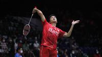 Anthony Sinisuka Ginting gagal melangkah ke semifinal Malaysia Masters 2022. Anthony kalah dari rekannya sendiri, Chico Aura Dwi Wardoyo di Axiata Arena, Kuala Lumpur, Jumat (8/7/2022). (PBSI)
