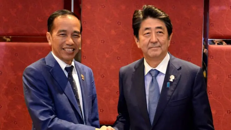 Presiden Jokowi dan Perdana Menteri (PM) Jepang Shinzo Abe