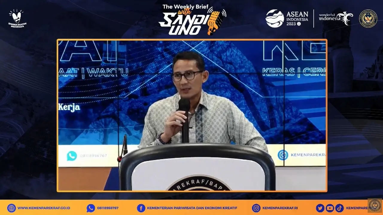 Menteri Pariwisata dan Ekonomi Kreatif atau Menparekraf Sandiaga Uno