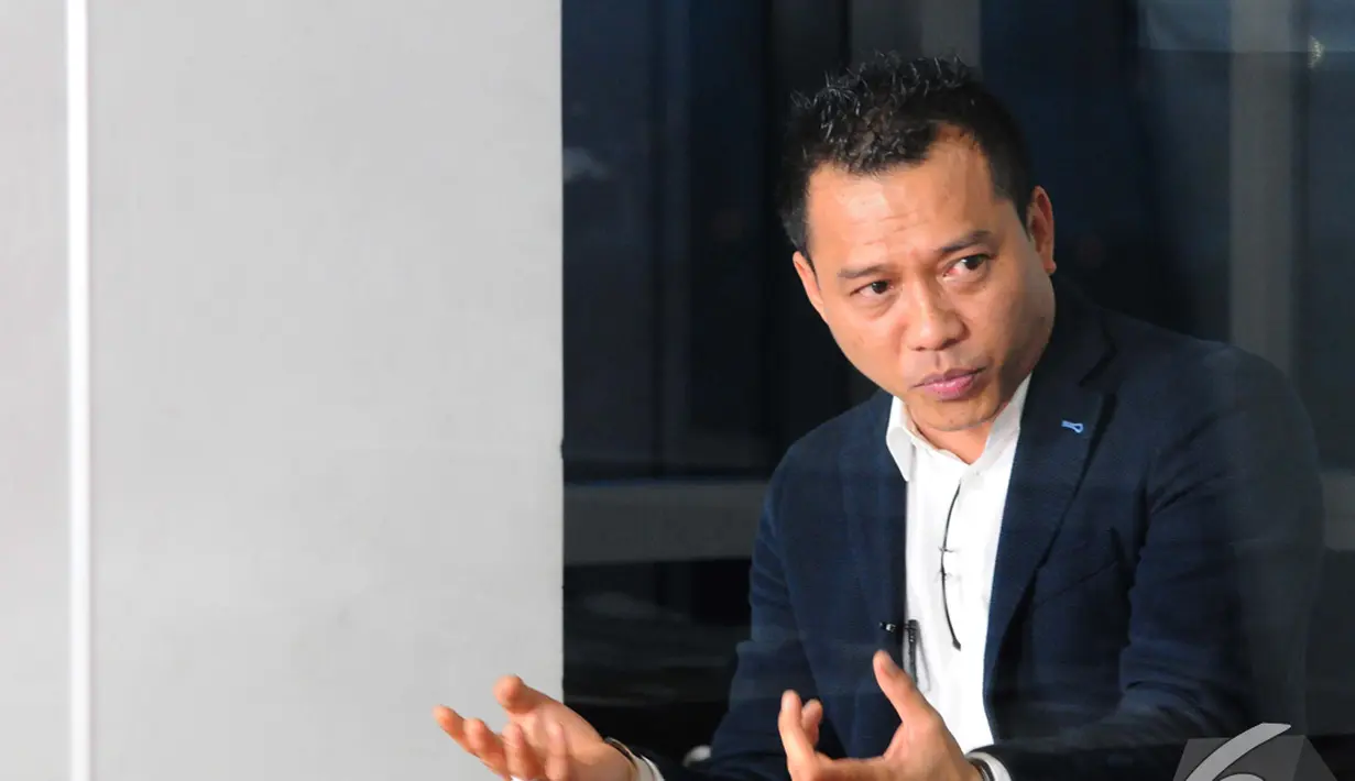 Suami Ashanti ini meminta kepada semua anak muda di Indonesia untuk lebih kreatif agar bisa bersaing dengan negara lain, Jakarta. Foto diambil pada Selasa (2/12/2014). (Liputan6.com/Andrian M Tunay)