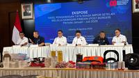 Menteri Perdagangan Budi Santoso dalam konferensi pers hasil ekspose pengawasan Tata Niaga Impor, di Kantor Kemendag, Jakarta, Rabu (6/8/2025).(Foto: Liputan6.com/Tira Santia)