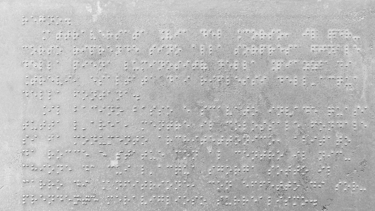 Contoh ilustrasi huruf braille