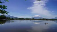 Salah satu pemandangan alam menjelang petang hari di kawasan SItu Bagendit, Banyuresmi, Garut, Jawa Barat. (Liputan6.com/Jayadi Supriadin)