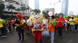 Keikutsertaan tersebut adalah bentuk simpati perusahaan dalam merayakan Hari Pelanggan Nasional yang jatuh pada 4 September lalu, Jakarta,  Minggu (7/9/14). (Liputan6.com/Johan Tallo)