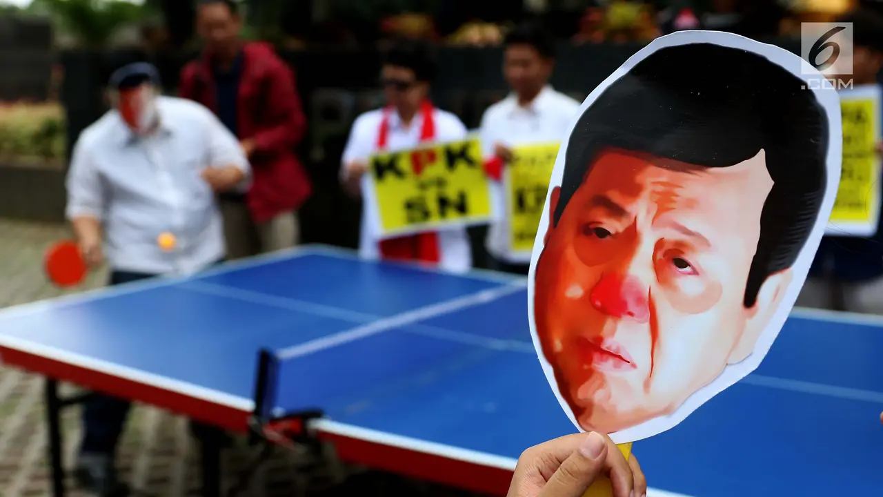 Pertandingan Tenis Meja KPK Lawan Setya Novanto