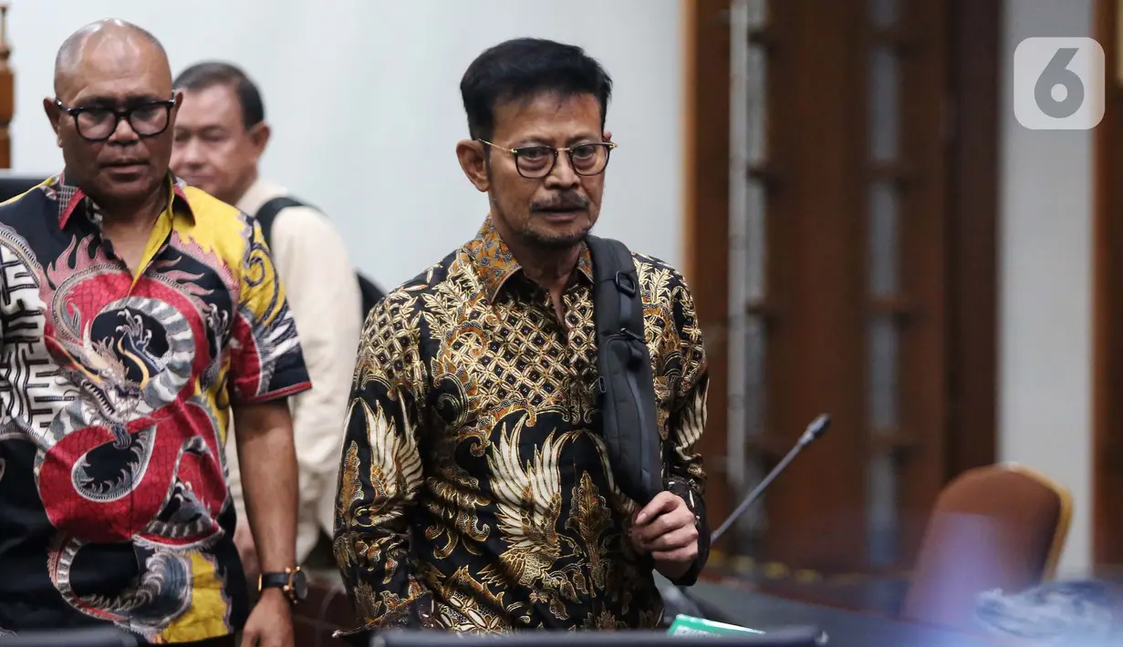 Sebelumnya, Syahrul Yasin Limpo didakwa dalam perkara kasus dugaan pemerasan dan gratifikasi di lingkungan Kementerian Pertanian (Kementan). (Liputan6.com/Angga Yuniar)