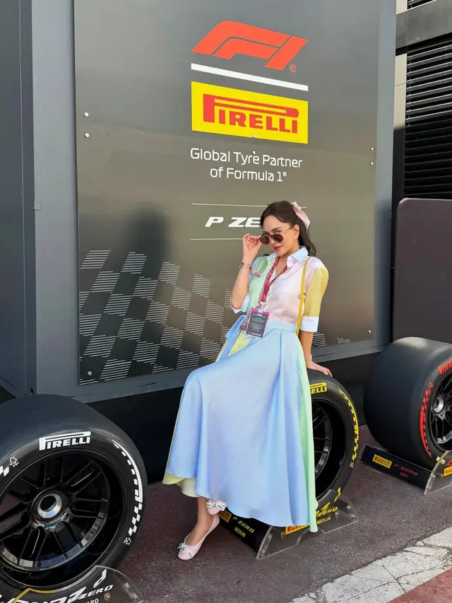 Shandy Aulia Nonton F1 di Monaco. [@shandyaulia]