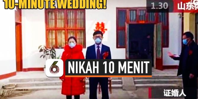 VIDEO: Dokter di Wuhan Gelar Pernikahan Hanya 10 Menit, Alasannya Bikin Haru