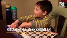 Memiliki kecerdasan tinggi, bocah berusia 3 tahun ini hafal semua nama 45 nama Presiden AS.