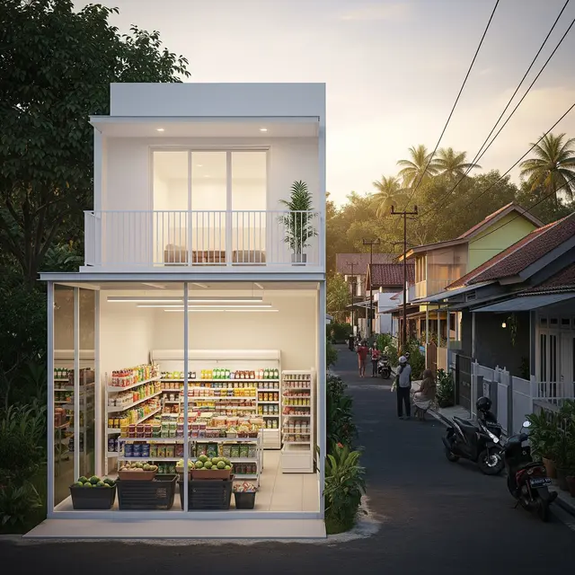 Model Rumah Minimalis Depan Ada Toko