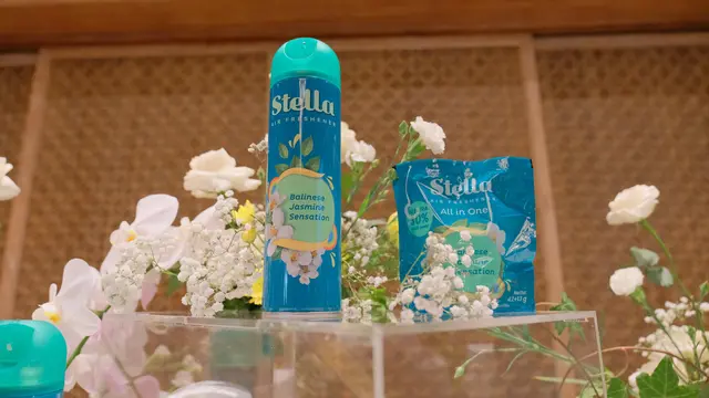 Stella Balinese Jasmine Sensation hadir dalam empat pilihan yaitu aerosol 400ml dan 200ml, matic refill160ml, dan Solid All in One.