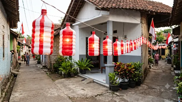 Inspirasi Hiasan 17 Agustus dari Galon Bekas