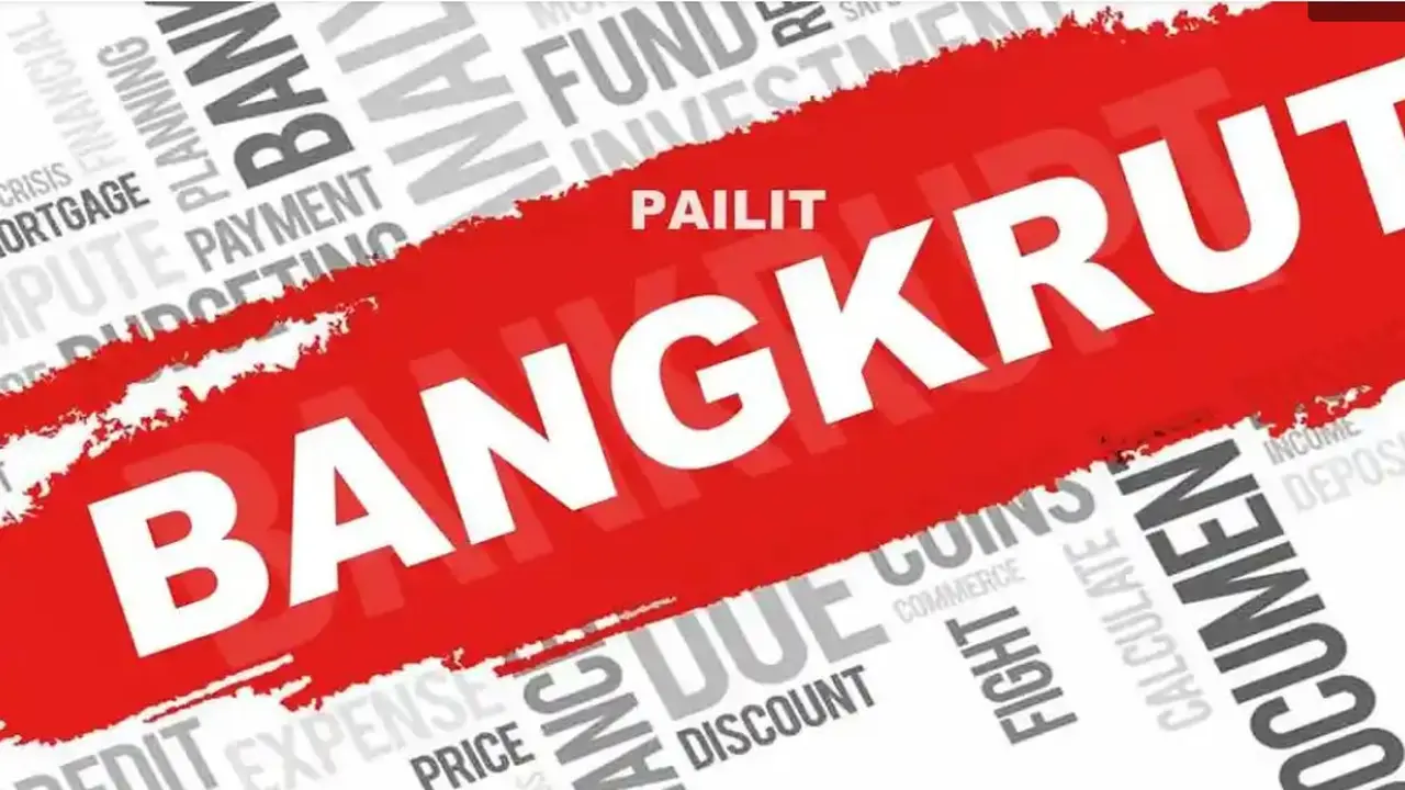 Ilustrasi pailit atau bangkrut.