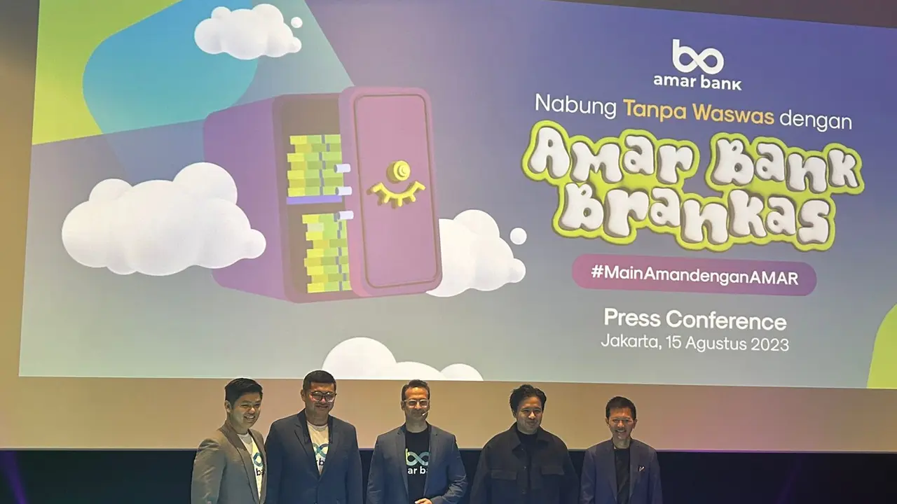 Konfrensi pers nabung tanpa waswas dengan Amar Bank Brankas, Selasa (15/8/2023). (Foto: Liputan6.com/Elga N)