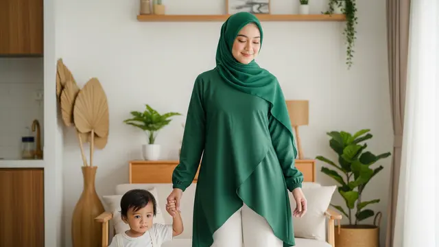 8 Inspirasi Tunik Lebaran Anti Pasaran untuk Ibu Muda Aktif, Stylish di Hari Raya