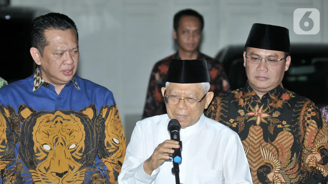 Antar Undangan Pelantikan, Pimpinan MPR Datangi Kediaman Ma'ruf Amin
