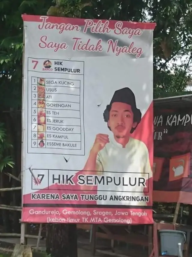 8 Potret Unik Spanduk Promosi Bak Jadi Caleg Ini Bikin Geleng Kepala