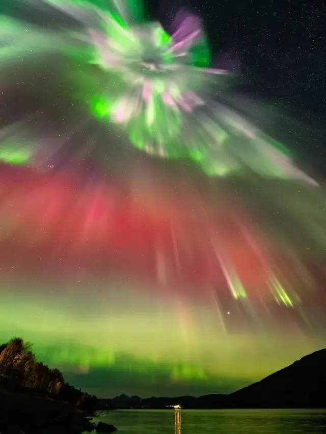 Aurora di Tromsø, Norwegia.
