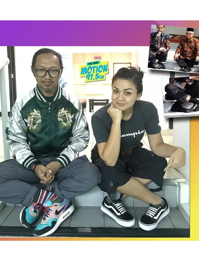 6 Potret Challenge Gaya Duduk Silang Kaki Jokowi yang Sedang Viral