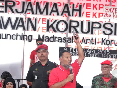 Wakil Ketua KPK Bambang Widjojanto saat deklarasi 'Berjamaah Lawan Korupsi' di Gedung Pusat Dakwah PP Muhammadiyah, Menteng, Jakarta, Minggu (8/2/2015). (Liputan6.com/Faizal Fanani)