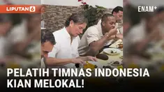 Mirip Warlok, Pelatih Timnas Indonesia Makan Gulai Pakai Tangan