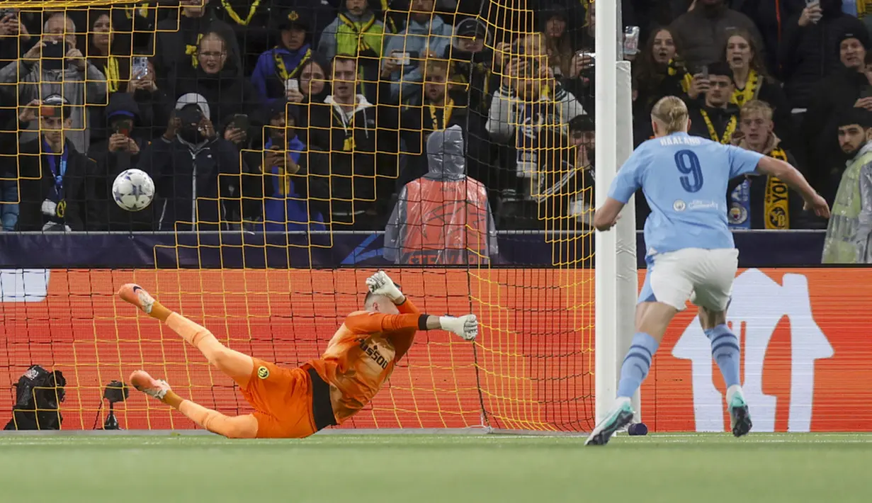 Manchester City masih sempurna setelah melakoni matchday ketiga Grup G Liga Champions 2023/2024. (Peter Klaunzer/Keystone via AP)