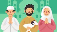 Ilustrasi Iduladha, Idul Adha, muslim, Islami, terima kasih. (Image by freepik)