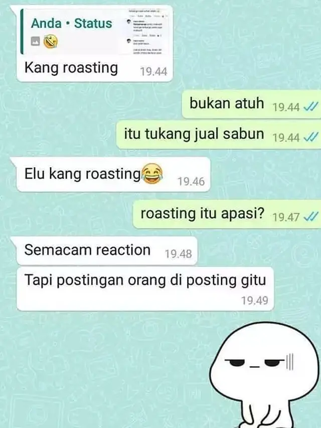6 Chat Bahasa Inggris Setengah Kalimat Ini Kocak, Bikin Ngakak ketika Dibaca