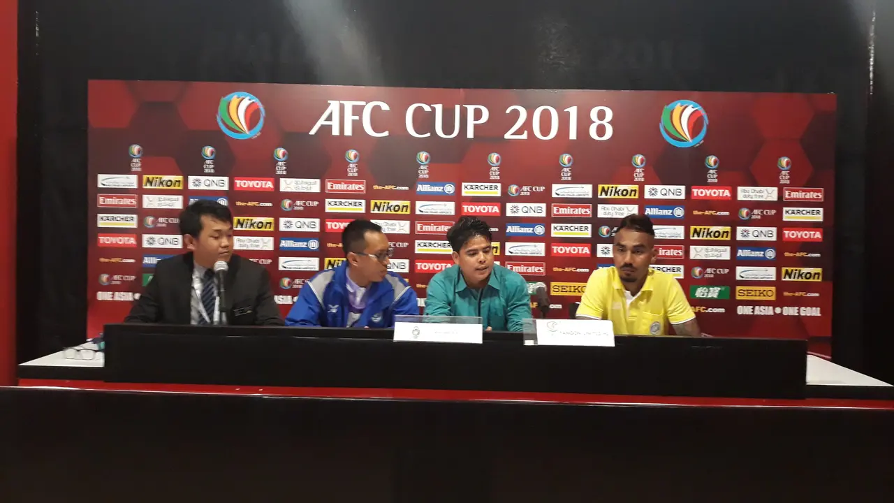 Konferensi pers usai Bali United vs Yangon United (Foto: Dewi Divianta/Liputan6.com)