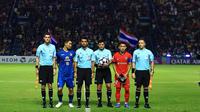 Wasit asal Indonesia, Thoriq Alkatiri menjadi ofisial keempat laga AFC Champions League Elite 2025/2026 di Chang Arena, Selasa (16/9/2025). (Dok. JDT).