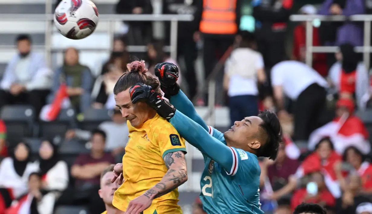 Sementara, Australia melaju ke perempatfinal Piala Asia 2023. (HECTOR RETAMAL/AFP)