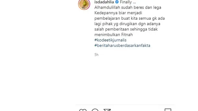 Iis Dahlia (Foto: Instagram/@isdadahlia)