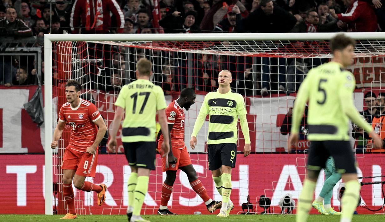 Erling Haaland gagal mengeksekusi penalti untuk pertama kalinya dalam karier di Manchester City, dari 8 kesempatan. Ia terakhir kali gagal mencetak gol dari titik putih saat membela Borussia Dortmund melawan Union Berlin pada April 2021. (AFP/Chistof Stache)