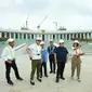 Menteri BUMN, Erick Thohir mengatakan, saat ini Proyek Lapangan Upacara dan Istana Negara yang dibangun secara KSO oleh PT PP dan Wijaya Karya telah berprogres hingga 77,9% (dok: KBUMN)